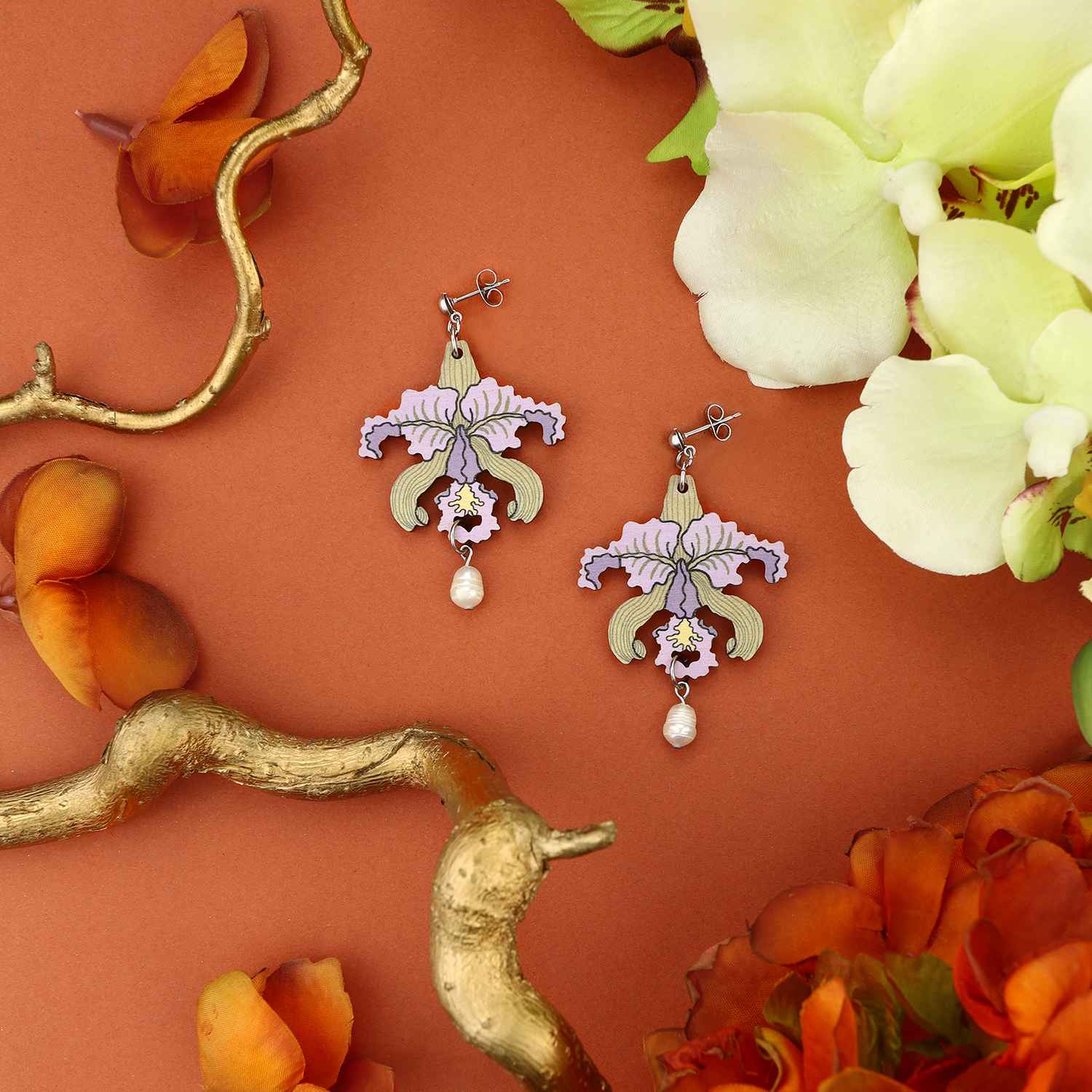 Pikku Orkidea korvakorut - Image 2