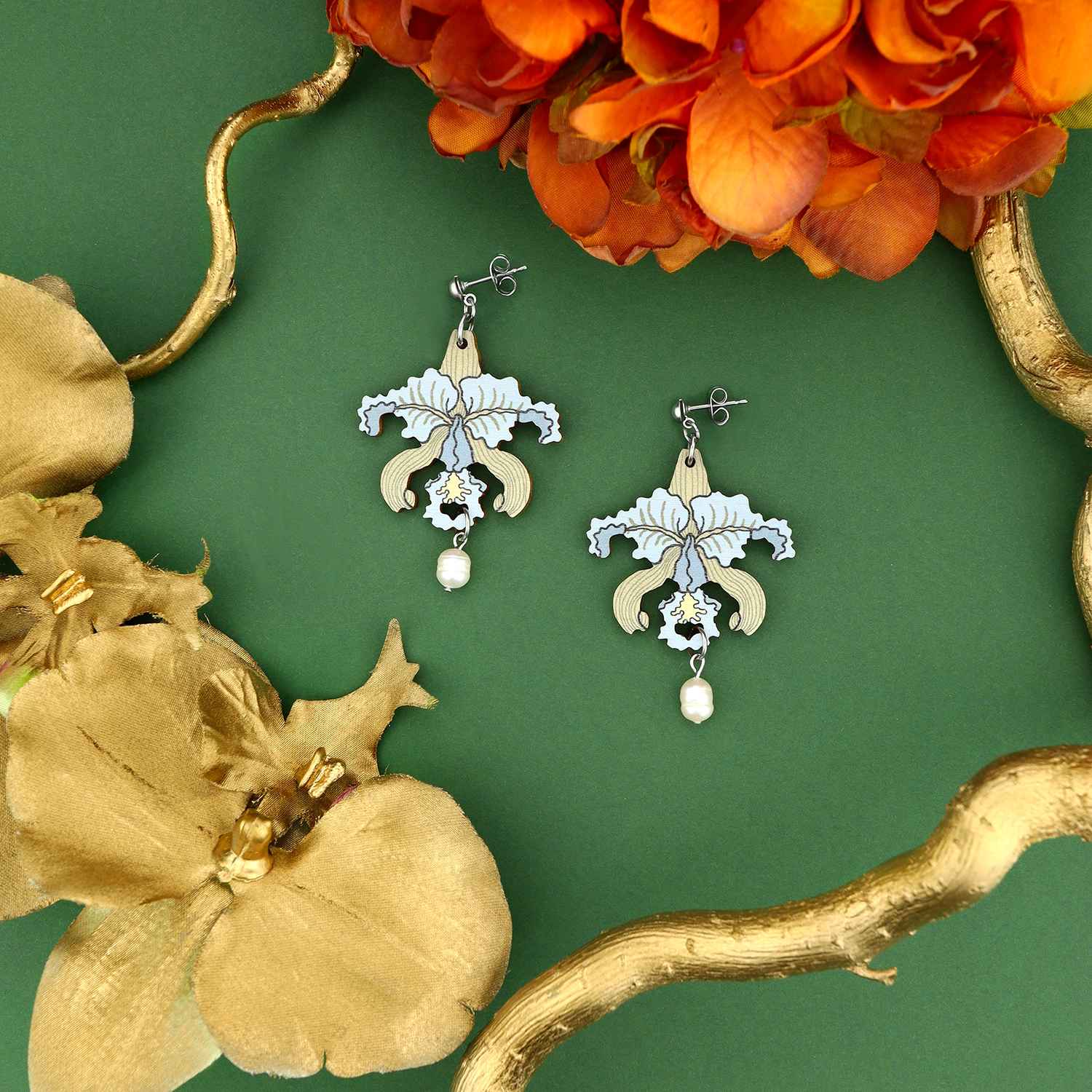 Pikku Orkidea korvakorut - Image 3