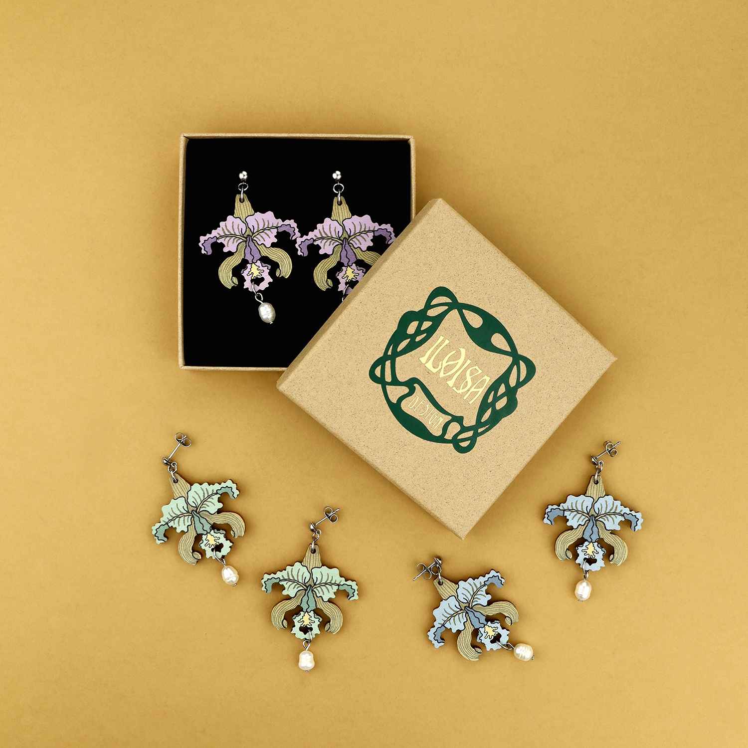 Pikku Orkidea korvakorut - Image 4