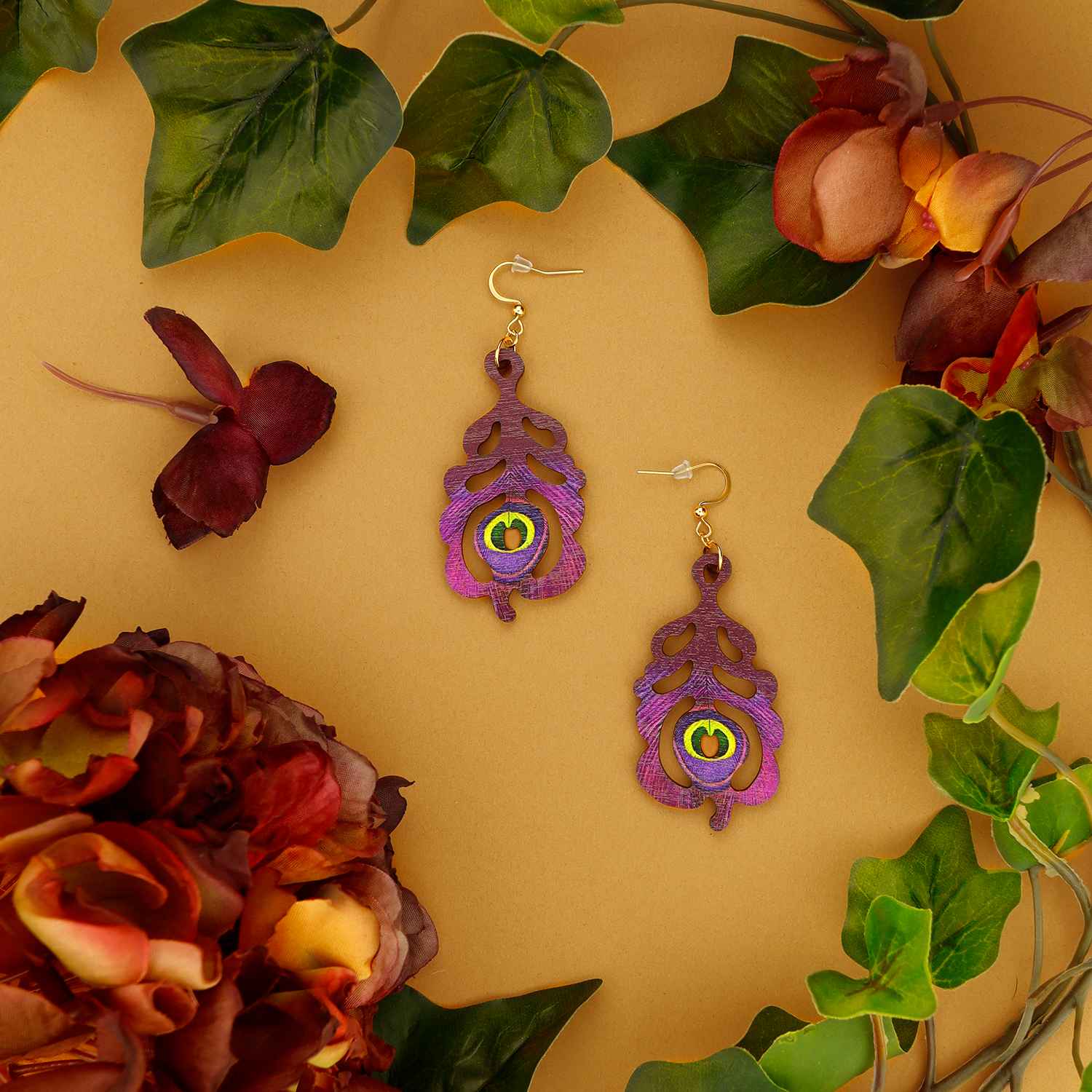 Isot Riikinkukonsulka korvakorut - Image 2